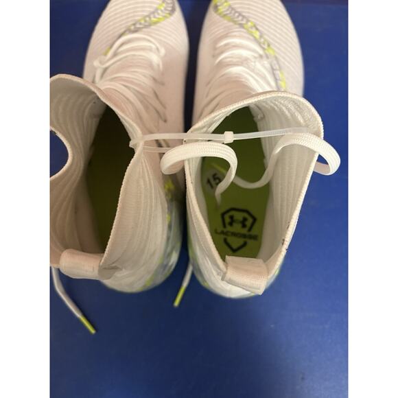 Under Armor Men’s Teleknit Highlighter & White Lacrosse Cleats Size 15 main image 4